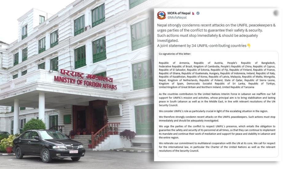 लेबनानमा शान्ति सेनामाथि भएको आक्रमणको नेपालसहित ३४ देशद्वारा निन्दा