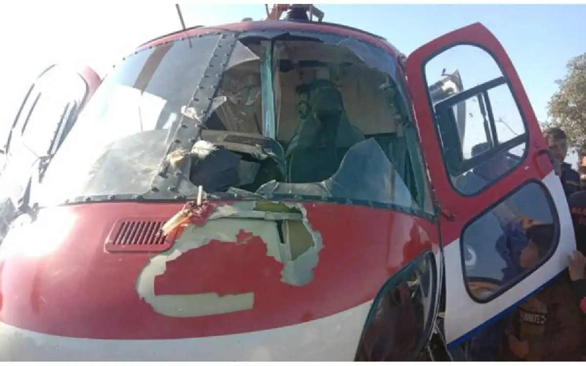 लुक्लाबाट काठमाडौं आएको हेलिकप्टरमा चरा ठोक्कियो, साँगामा अवतरण