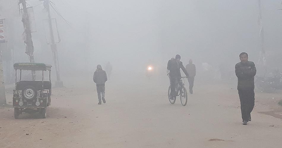 बाक्लो कुहिराका कारण तराई मधेसको जनजीवन प्रभावित