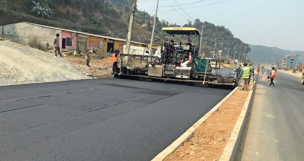 मुग्लिङ–पोखरा सडक विस्तार: पूर्वी खण्डको काम ८० प्रतिशतभन्दा बढी
