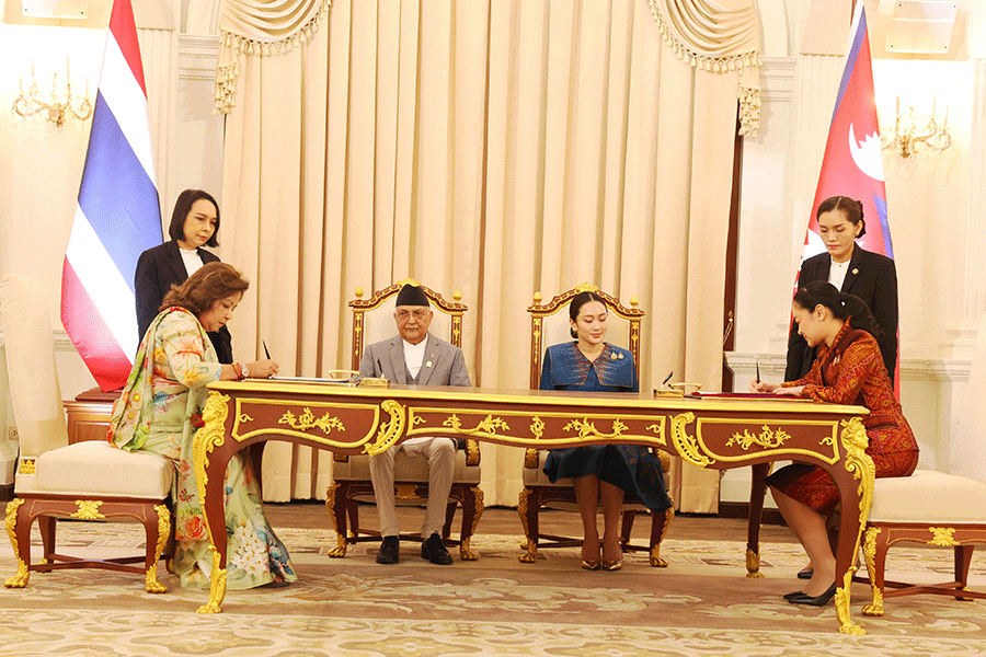 प्रधानमन्त्री ओलीको थाइल्यान्ड भ्रमण: दुई देशबीच आठवटा सम्झौता एवम् समझदारी-पत्रमा हस्ताक्षर