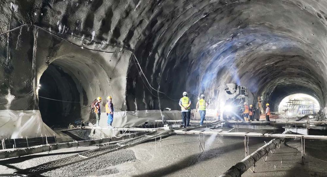 सिद्धबाबा सुरुङमार्गमा इन्भर्टको काम सकियो, लाइनिङको काम जारी