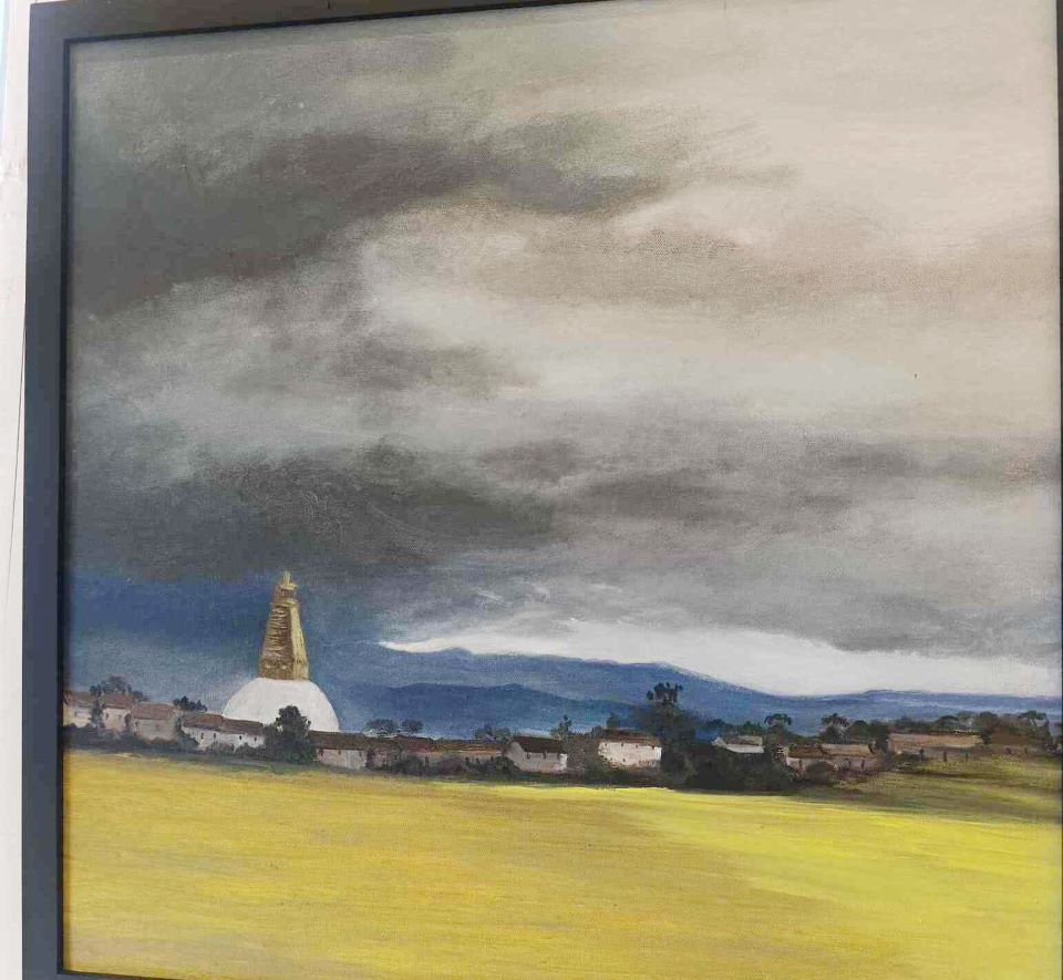 बौद्ध क्षेत्रका पुराना जीवन्त तस्बिरलाई रङमा उतार्दै आना