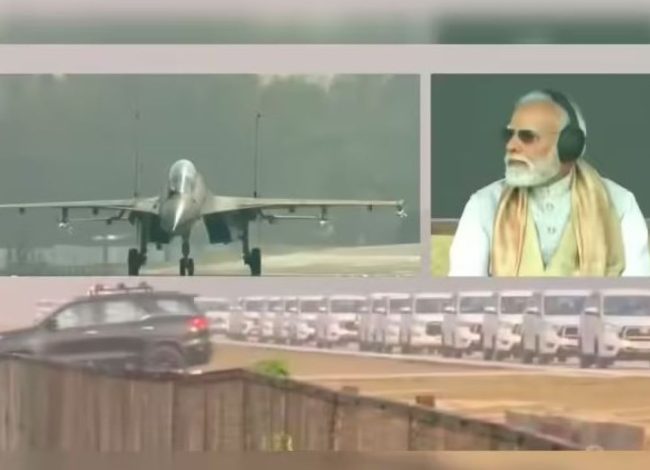 भारतीय प्रधानमन्त्री मोदी चढेको विमान सडकमै अवतरण