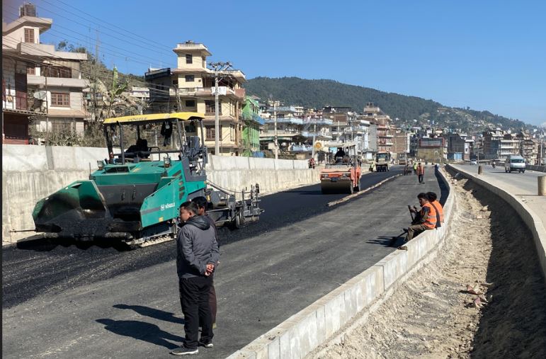 सूर्यविनायक–धुलिखेल सडक विस्तार : तीनवर्षमा ६७ प्रतिशत भौतिक प्रगति