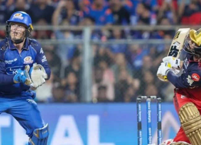 बैंगलुरुसँग मुम्बई इन्डियन्स १८ रनले पराजित