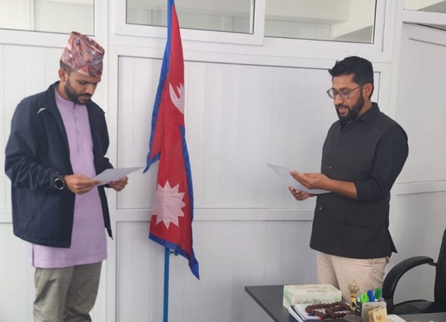 रास्वपाको केन्द्रीय सचिवालय सदस्यमा सागर ढकालको शपथ ग्रहण
