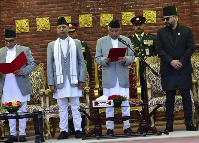राष्ट्रपतिसमक्ष प्रधानन्यायाधीश शर्माले लिए पद तथा गोपनीयताको शपथ