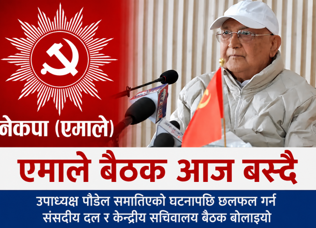 उपाध्यक्ष पौडेल पक्राउपछि एमालेमा आकस्मिक छलफल, संसदीय दल र सचिवालय बैठक आज