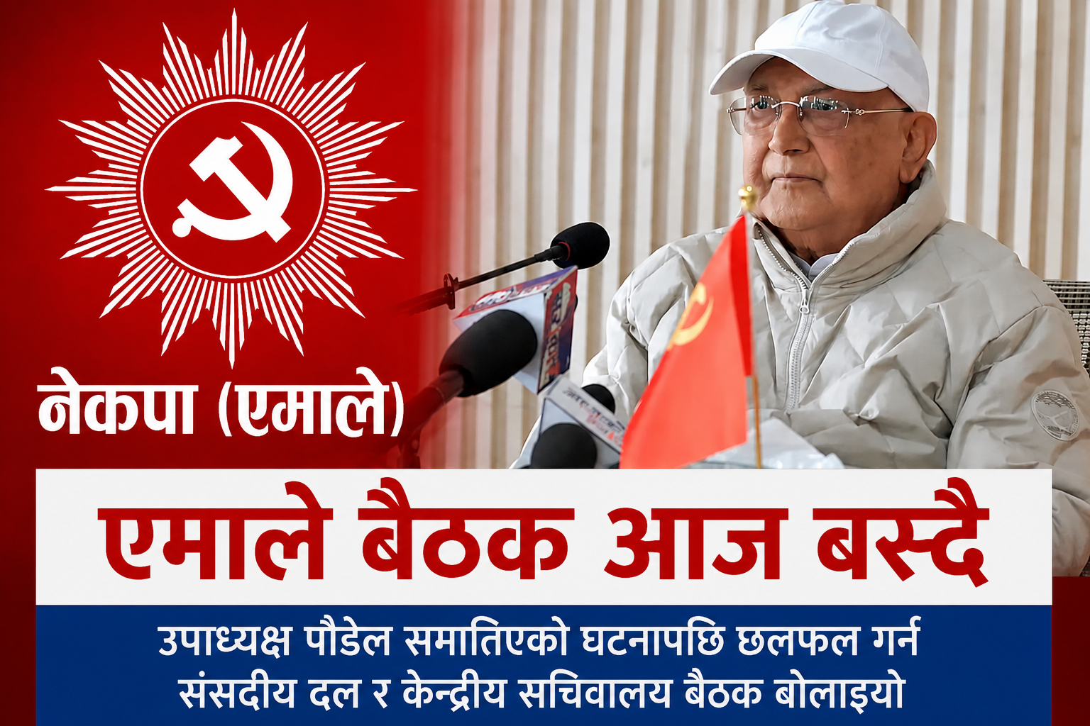 उपाध्यक्ष पौडेल पक्राउपछि एमालेमा आकस्मिक छलफल, संसदीय दल र सचिवालय बैठक आज
