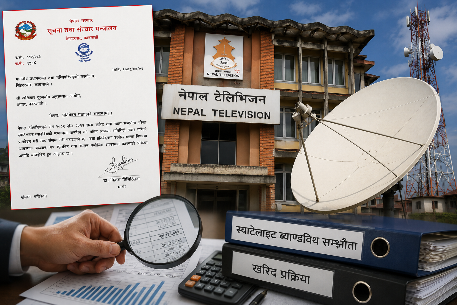 २० वर्षको स्याटेलाइट सम्झौतामा २० करोडभन्दा बढी क्षति दाबी, प्रतिवेदन अख्तियार र प्रधानमन्त्री कार्यालयमा