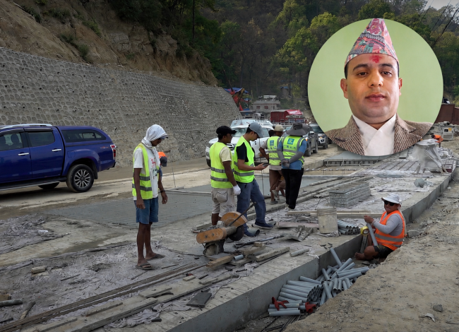 ३० वर्ष टिक्ने गरी दाउन्ने सडक निर्माण, दैनिक २० हजार सवारी चले पनि असर पर्दैन : आयोजना निर्देशक ढकाल