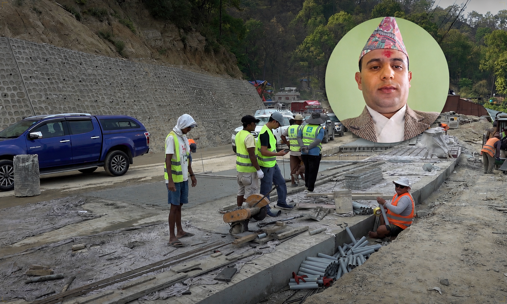 ३० वर्ष टिक्ने गरी दाउन्ने सडक निर्माण, दैनिक २० हजार सवारी चले पनि असर पर्दैन : आयोजना निर्देशक ढकाल