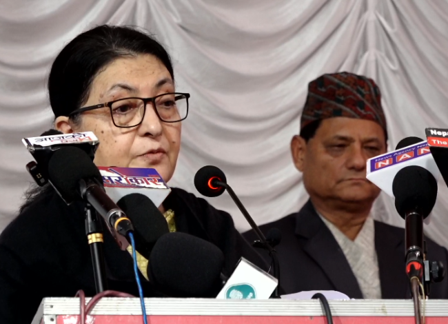तुलसीलाल अमात्यले जनताको अधिकारका लागि जीवन समर्पित गर्नुभयो : पूर्वराष्ट्रपति भण्डारी