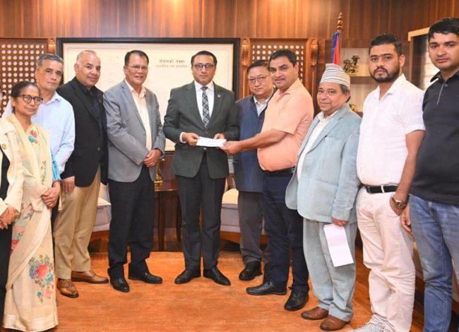 बाढीपहिरो प्रभावितका लागि कांग्रेसले दियो एक करोड रुपैयाँ